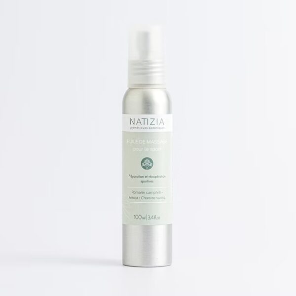 huile de massage pour le sport, romarin camphre arnica et chanvre