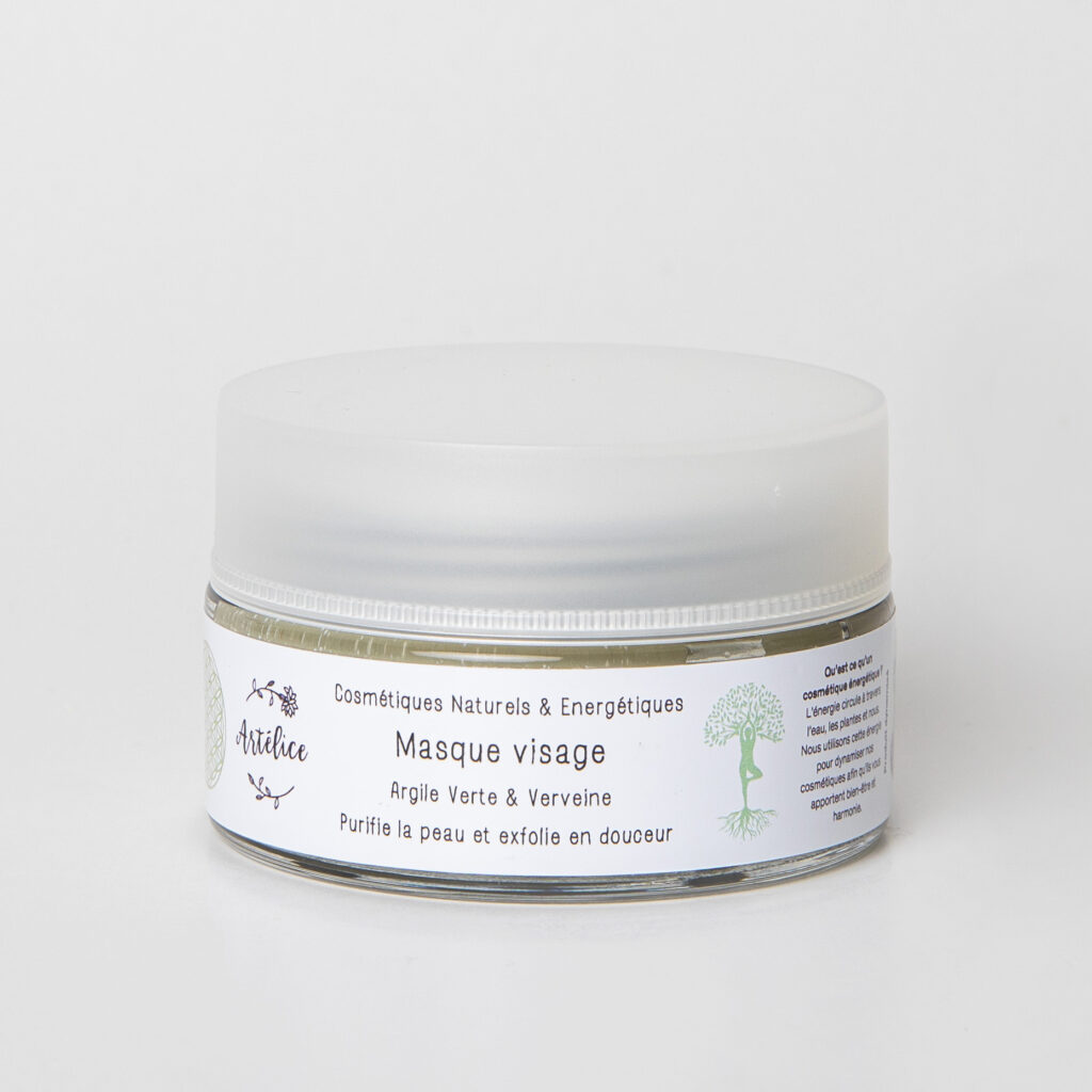 masque visage argile verte et verveine